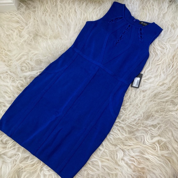 GUESS WOMENS BANDAGE COCKTAIL BODYCON DRESS - Picture 2 of 9